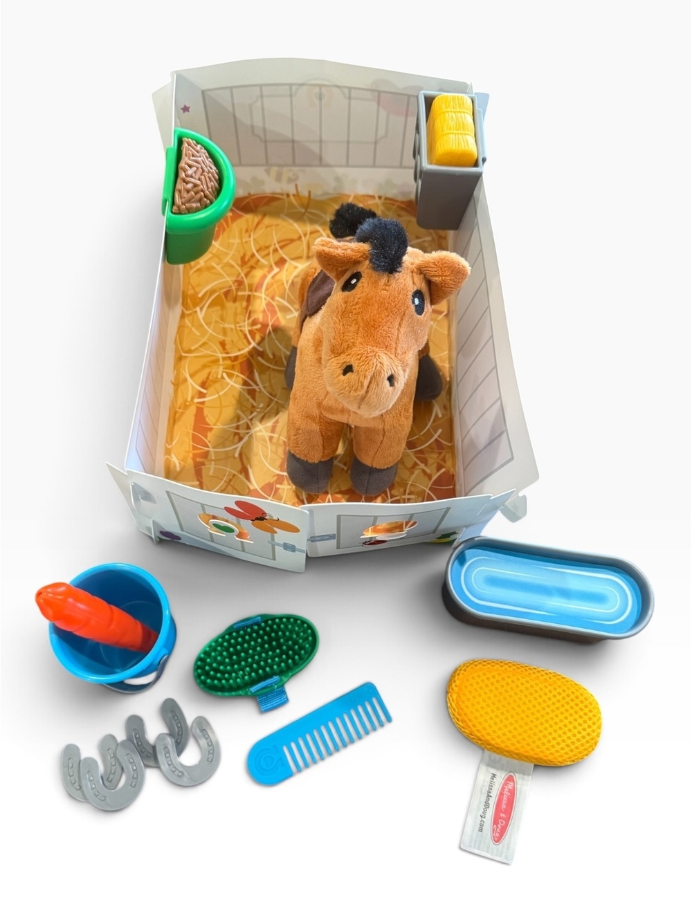Melissa & Doug Plush Horse Stable Playset with Accessories